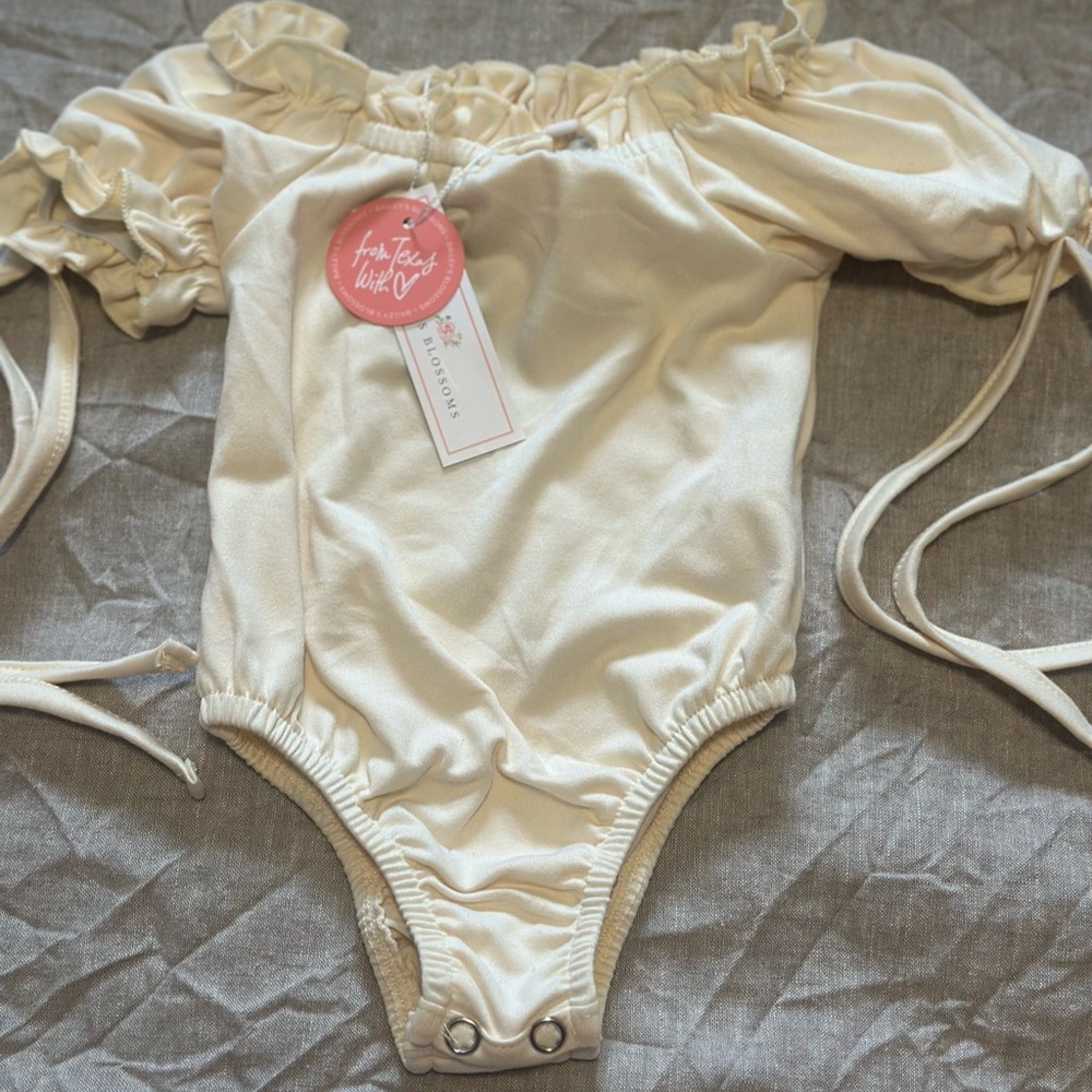 Bailey’s Blossoms Cream Off-Shoulder Bodysuit (NWT)